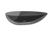 Раковина для ванної Besco Neya 60х35 см сифон клік-клак чорний мат ResiCast Carbon Grey #UMN-60-CGB
