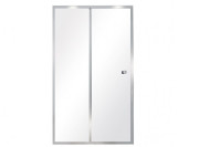 Душові двері Besco Duo Slide 110х195 см розсувна глянсовий хром/прозоре скло DDS-110