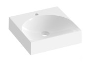 Раковина для ванної кімнати Ravak Lite 45х45 см з отвором литий мармур білий XJX01245002