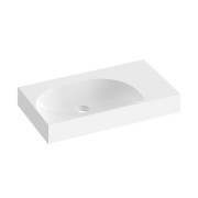 Раковина для ванной Ravak Lite 80х45 см R литой мрамор белый XJXP1380001