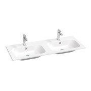 Раковина для ванной Ravak Chrome Slim двойная 120х49 см литой мрамор белый XJG01112001