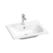 Раковина для ванної кімнати Ravak Chrome Slim 60х49 см литий мармур білий XJG01160001