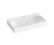 Раковина для ванной Ravak Lite 80х45 см с отверстием литой мрамор белый XJX01280005