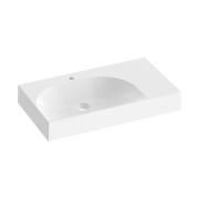 Раковина для ванної Ravak Lite 80х45 см R з переливом литий мармур білий XJXP1280001