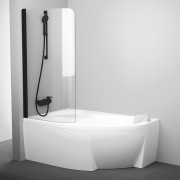 Шторка для ванни Ravak CVSK1 Rosa 140/150 L прозоре скло/чорний 7QLM0300Y1