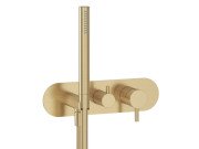 Смеситель для душа Ravak Espirit на 2 потребителя с душевым набором золото матовое X070611