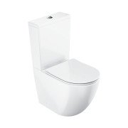 Унітаз-компакт для підлоги Ravak Optima RimOff 38х60,5 см з сидінням кераміка білий X01870