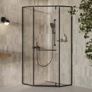 Душовий куточок Ravak X-Point Slim XPSHP3-90 профіль чорний скло transparent X3357030FZ1