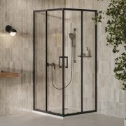 Душовий куточок Ravak X-Point Slim XPSRV2-100 профіль чорний скло transparent X14VA030FZ1