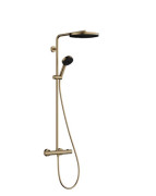 Душова стійка Hansgrohe Pulsify S Puro Showerpipe 260 1jet EcoSmart із термостатом бронза 24237140