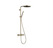 Душова стійка Hansgrohe Pulsify S Puro Showerpipe 260 1jet EcoSmart із термостатом бронза 24223140