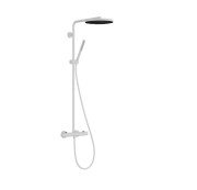 Душова стійка Hansgrohe Pulsify S Puro Showerpipe 260 1jet EcoSmart із термостатом білий матовий 24223700