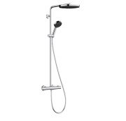 Душова стійка Hansgrohe Pulsify S Puro Showerpipe 260 1jet EcoSmart з термостатом хром 24237000