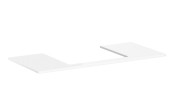 Столешница Hansgrohe Xelu Q 118х55 см с вырезом под раковину 60 см ДСП белый глянцевый 54111050
