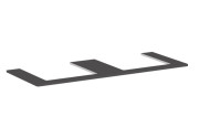 Стільниця під раковину Hansgrohe Xelu Q 136х55 см з 2 вирізами матовий сірий 54099910