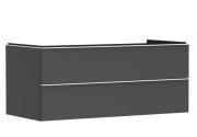 Тумба под раковину подвесная Hansgrohe Xelu Q 118х55 см МДФ матовый серый ручки матовый белый 54083700