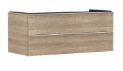 Тумба под раковину подвесная Hansgrohe Xelu Q 118х55 см МДФ натуральный дуб ручки матовый белый 54084700