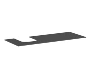 Столешница под раковину Hansgrohe Xevolos E 137х55 вырез слева МДФ матовый серый 54205760