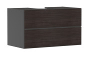 Тумба под раковину подвесная Hansgrohe Xevolos E 98х55,5 см сланцево-серый матовый/темный дуб 54192730