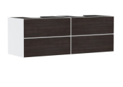 Тумба под раковину подвесная Hansgrohe Xevolos E 157х55,5 см матовый белый/темный дуб 54199730