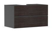 Тумба под раковину подвесная Hansgrohe Xevolos E 98х55,5 см сланцево-серый матовый/темный дуб 54192730
