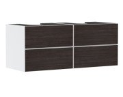 Тумба под раковину подвесная Hansgrohe Xevolos E 137х55,5 см матовый белый/темный дуб 54196730