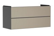 Тумба под раковину подвесная Hansgrohe Xevolos E 118х47,5 см сланцево-серый матовый/узорчатая бронза 54186390