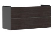 Тумба під раковину підвісна Hansgrohe Xevolos E 118х47, 5 см сланцево-сірий матовий/темний дуб 54186730