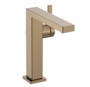 Смеситель для раковины Hansgrohe Tecturis E CoolStart с донным клапаном бронза 73042140