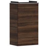 Тумба под раковину подвесная Hansgrohe Xelu Q 34х26,5 см петли справа МДФ темный орех ручка хром 54018000