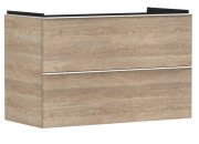 Тумба під раковину підвісна Hansgrohe Xelu Q 98х47,5 см МДФ натуральний дуб ручка матовий білий 54033700