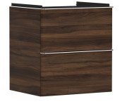 Тумба під раковину підвісна Hansgrohe Xelu Q 58х47,5 см МДФ темний горіх ручка хром 54026000