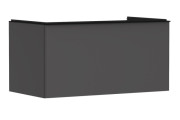 Тумба під раковину підвісна Hansgrohe Xelu Q 98х55 см МДФ сірий матовий ручка чорний матовий 54059670