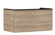 Тумба під раковину підвісна Hansgrohe Xelu Q 98х55 см МДФ натуральний дуб матовий чорний 54060670