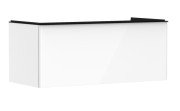 Тумба під раковину підвісна Hansgrohe Xelu Q 118х55 см МДФ білий глянсовий ручка матовий чорний 54062670