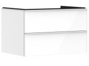 Тумба під раковину підвісна Hansgrohe Xelu Q 78х55 см МДФ білий глянсовий ручка матовий білий 54074700