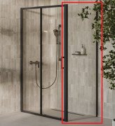 Душевая боковая стенка Ravak X-Point Slim XPSPS 80 профиль черный стекло transparent X90V4030FZ1