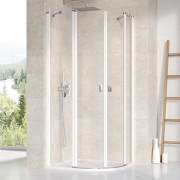 Душевой уголок Ravak Chrome CSKK4-90 профиль белый матовый стекло transparent 3Q170E00Z1
