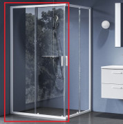 Душевая дверь Ravak Blix II NBLRV2K-110 раздвижная профиль белый матовый стекло transparent 1XMD0E00Z1