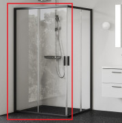 Душові двері Ravak Blix II NBLRV2K-100 розсувна профіль чорний скло transparent 1XMA0300Z1