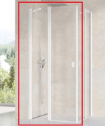 Душові двері Ravak Chrome CRV2-80 розпашна профіль білий матовий скло transparent 1QV40E00Z1