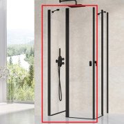 Душові двері Ravak Chrome CRV2-120 профіль чорний скло transparent 1QVG0300Z1