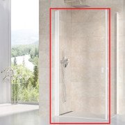 Душові двері Ravak Chrome CRV1-80 орна профіль білий матовий скло transparent 1QV40E01Z1