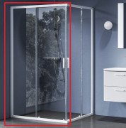 Душові двері Ravak Blix II NBLRV2K-100 розсувна профіль білий матовий скло transparent 1XMA0E00Z1