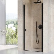 Душевая дверь Ravak Chrome CSD1-90 распашная профиль черный стекло transparent 0QV70300Z1