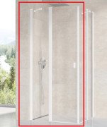 Душевая дверь Ravak Chrome CRV2-80 распашная профиль белый матовый стекло transparent 1QV40E00Z1