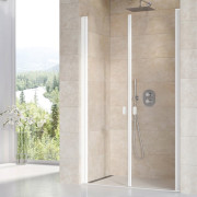 Душевая дверь Ravak Chrome CSDL2-100 распашная профиль белый матовый стекло transparent 0QVACE0LZ1