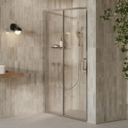 Душові двері Ravak X-Point Slim XPSDP2-120 розсувні профіль полірований алюміній скло transparent X08VG0C0FZ1