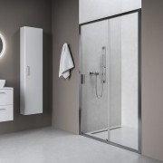 Душові двері Ravak Blix II NBLDP2-100 розсувні профіль полірований алюміній скло transparent 0PMA0C00Z1