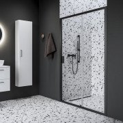 Душові двері Ravak Blix II NBLDP2-100 розсувні профіль чорний скло transparent 0PMA0300Z1